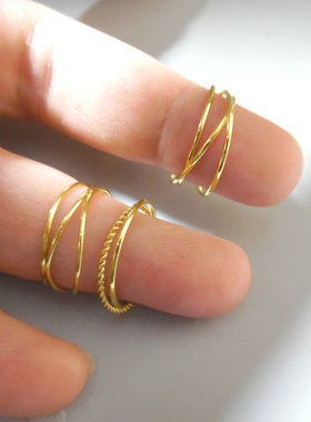 法国风情风简约细丝钛钢戒指Celi