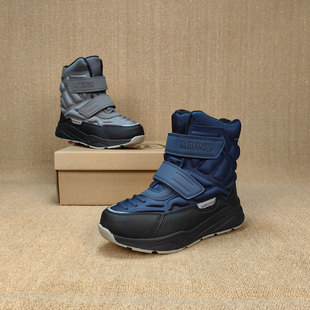 出俄罗斯羊毛靴外贸男童户外高帮防水防雪防滑雪地靴小学生大棉靴