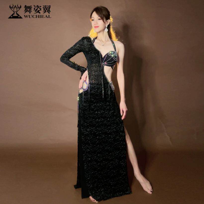 舞姿翼肚皮舞表演服套装长裙袍子