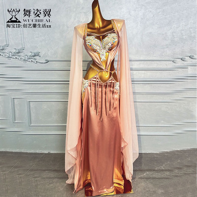 舞姿翼肚皮舞演出服套装文胸长裙