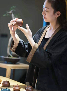 奢级品质！提花香云纱！和服外套