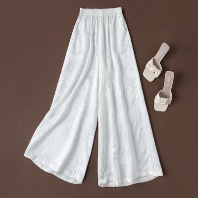 稀少面料！30姆米真丝缂丝裙裤