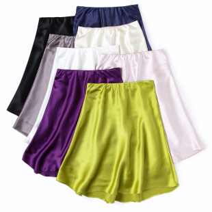 斜裁包臀裙光泽感真丝短裙子女 新款 30姆米桑蚕丝缎面半身裙 夏季