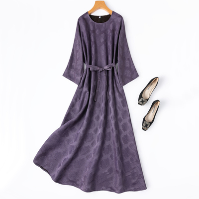 加长珍品！45姆米重磅香云纱袍子