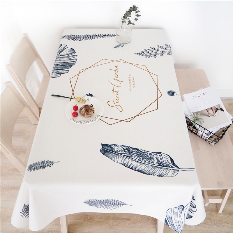 北欧网简约INS长方形棉麻桌布