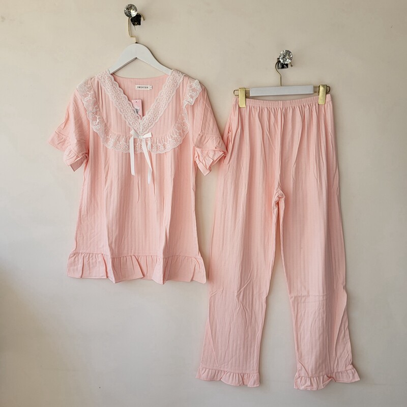 睡衣棉质家居服套装恩妮春夏女生