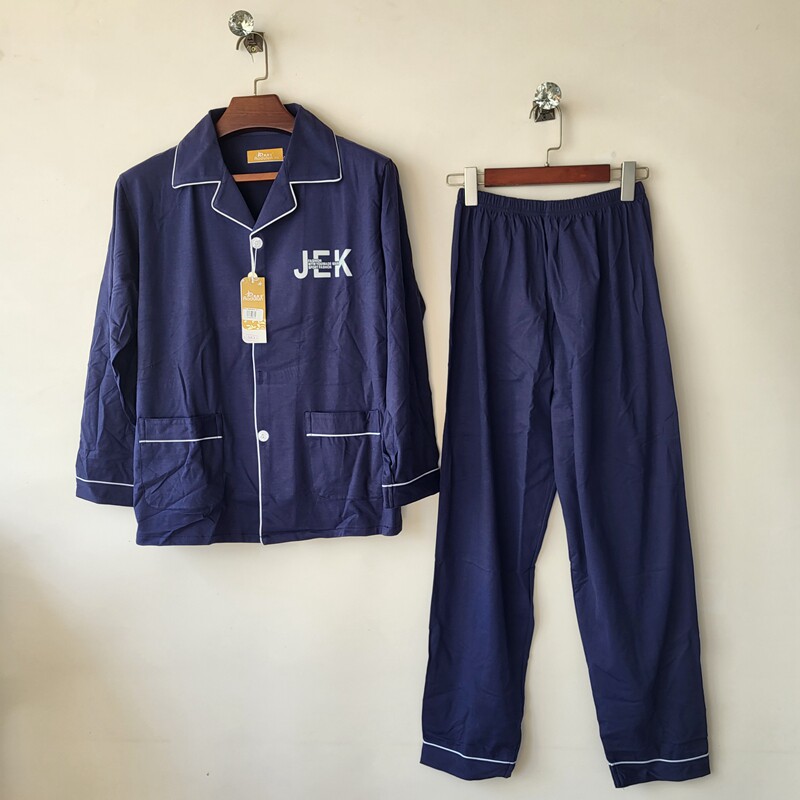 棉简约奥度伦睡衣套男士翻领