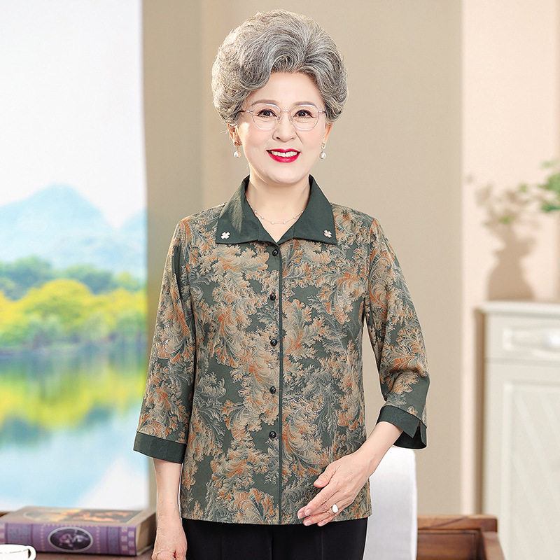 中老年人春夏外套女国风薄款奶奶