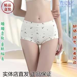 喜爱妃女三角裤中腰卡通图案