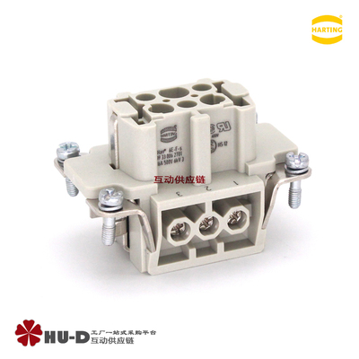 HARTING浩亭09330062701进口重载连接器HanE 6E螺栓接线母插芯(F)