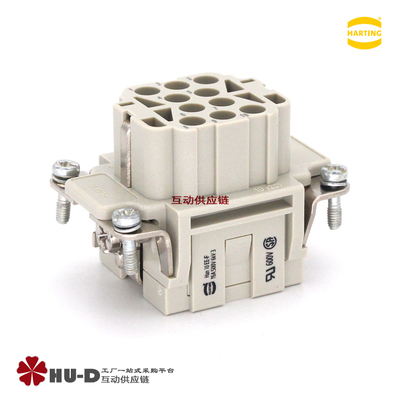 HARTING浩亭09320103101进口重载连接器HanEE10EE压接针母插芯(F)