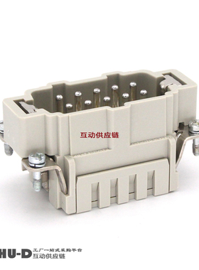 HARTING浩亭09330102616重载连接器HanES 10ES笼式弹片公插芯(M)