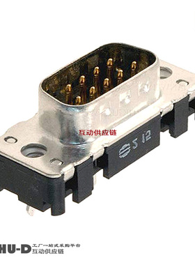 HARTING浩亭09653616712工业级D-SUB25芯公连接器直针焊板带接地