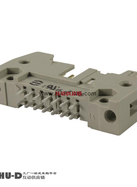 HARTING浩亭 09185606904 DC2-60P 2.54间距直针牛角60P