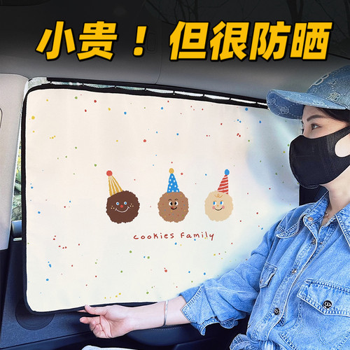 100%全遮光/滑轨汽车遮阳帘