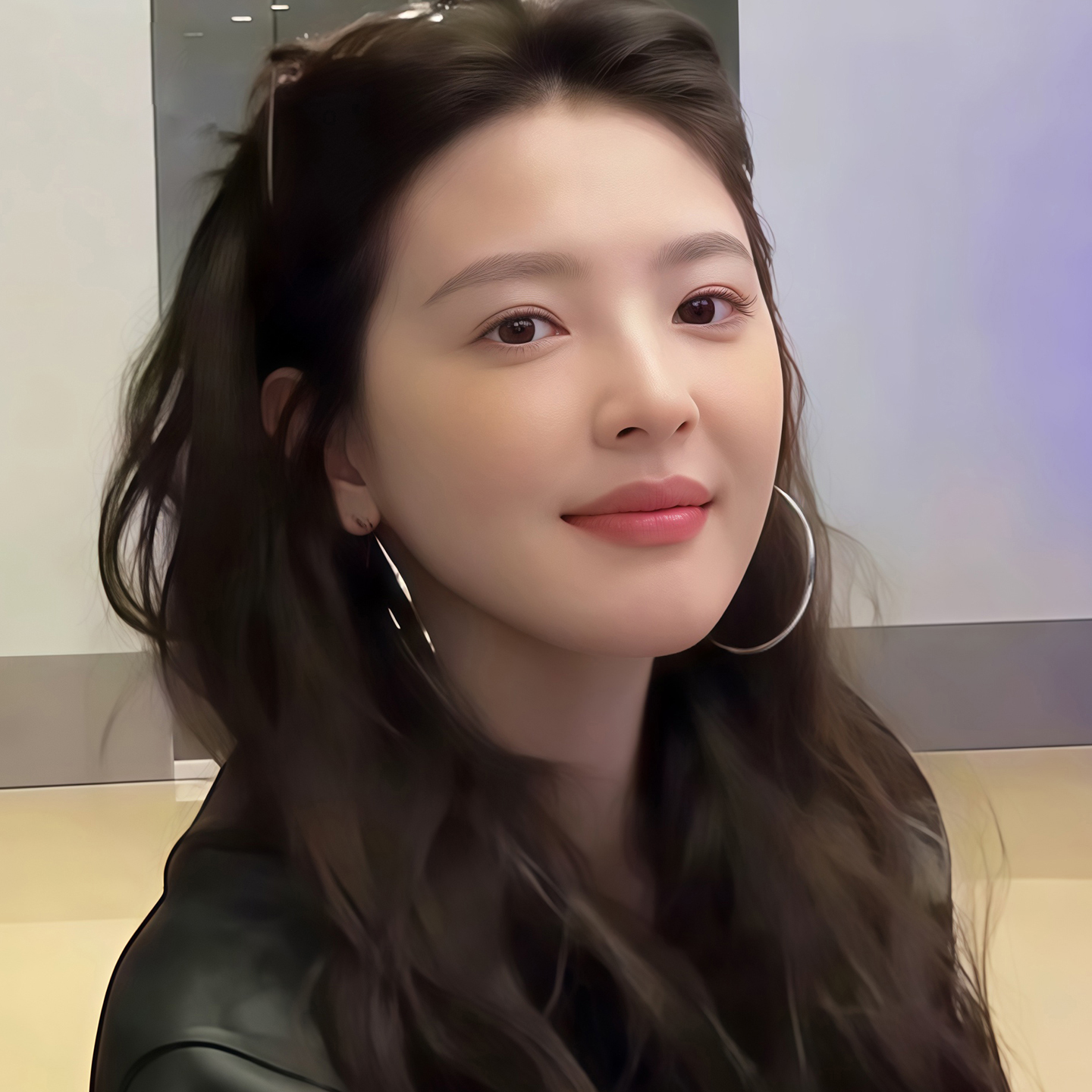 通体S925纯银大圆圈耳环