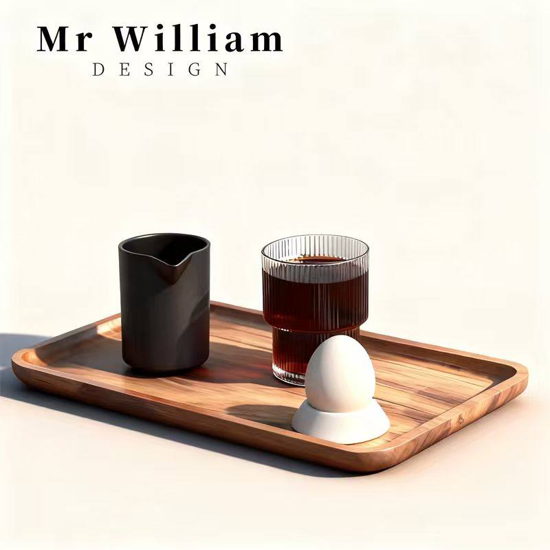 MR William 日式复古实木托盘高级感家用茶点盘下午茶点心盘子,餐饮具,餐用托盘,淘宝优惠券,粉丝福利购,淘宝优惠卷