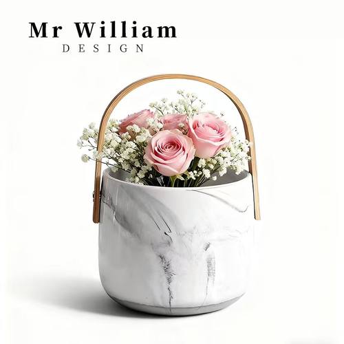MRWilliam北欧轻奢竹提手罐子