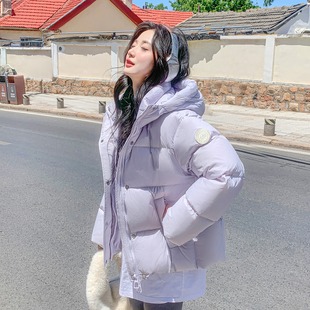 初中生甜美短款羽绒棉服冬季外套女小个子高中学生加厚棉袄面包服