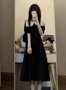 学院风A字裙洋气时尚少女过膝裙