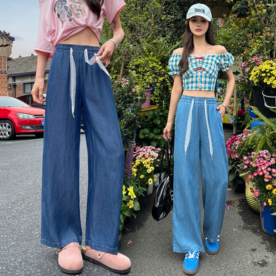 直筒九分薄款牛仔裤少女休闲百搭