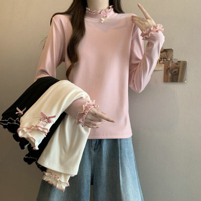 长袖甜美风潮流时尚少女打底T恤