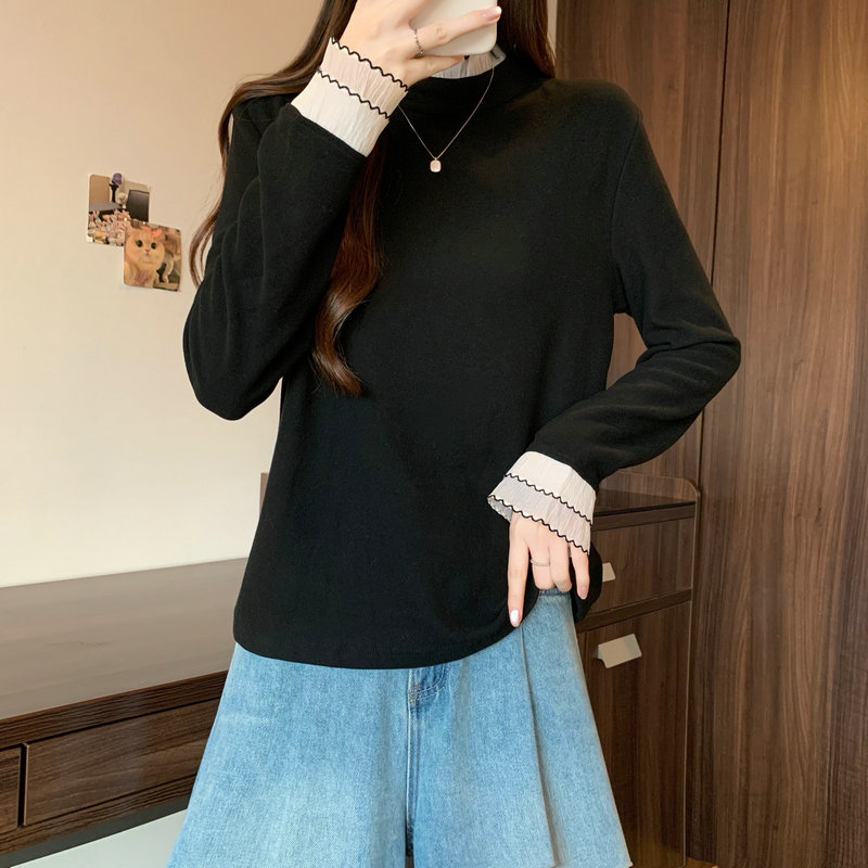 长袖甜美风潮流时尚少女内搭上衣