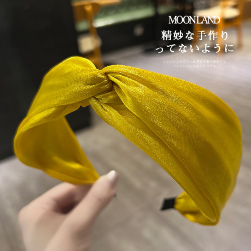轻奢亮丝扭结宽边发箍女发卡头箍