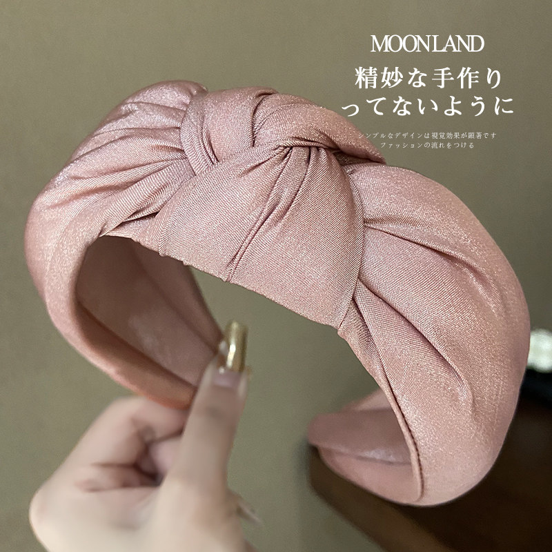 缎面打结海绵加厚高颅顶发箍女款