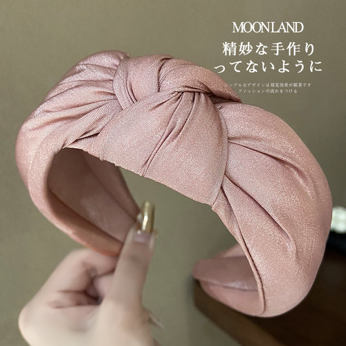 缎面打结海绵加厚高颅顶发箍女款