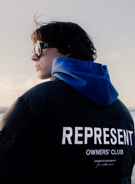 Represent Owners Club Wadded Jacket 经典Logo印花立领羽绒夹克
