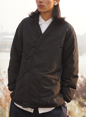 现货 White Mountaineering × Taion 联名款V领道袍羽绒服外套潮