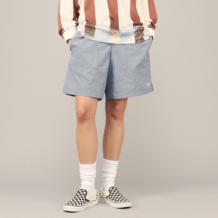 Dime 刺绣Logo休闲宽松五分短裤 Wave Shorts 男 Quilted 潮物Woo