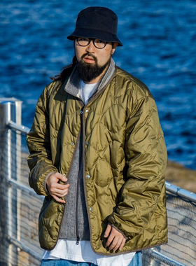 国内现货 Nanamica Reversible Down Cardigan 25FW 双面穿羽绒服