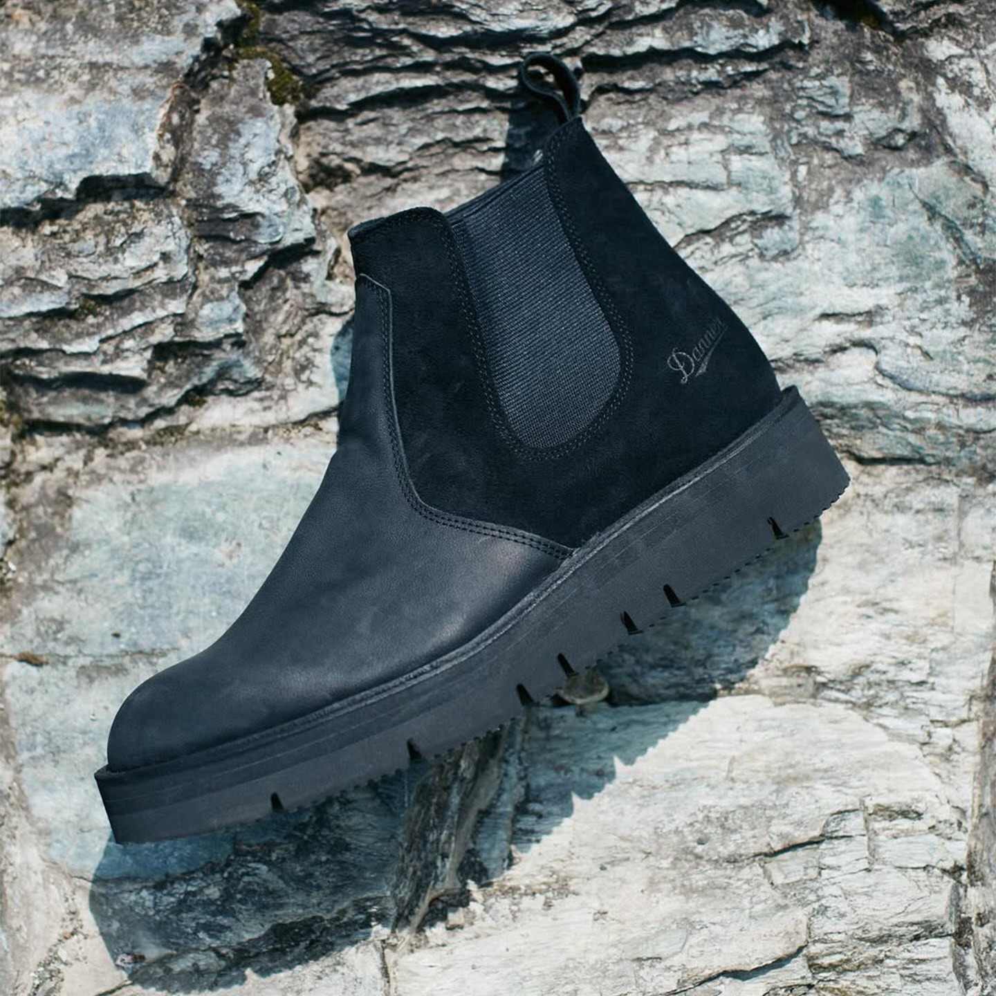 现货 White Mountaineering×Danner 联名牛皮防滑增高切尔西靴鞋