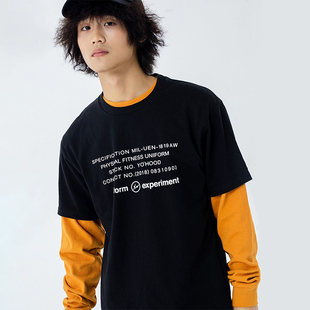 清仓 王源UE藤原浩闪电短袖 Uniform Fragment T恤 Experiment