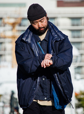 国内现货 Nanamica Reversible Insulation Jacket25FW双面穿棉服