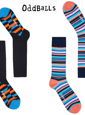 Oddballs出口英国运动袜潮袜英伦棉春夏秋冬保暖吸汗中筒骑行男女