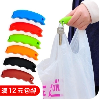 糖果色便携硅胶提菜器拎菜器提物器 不勒手购物省力拎袋器