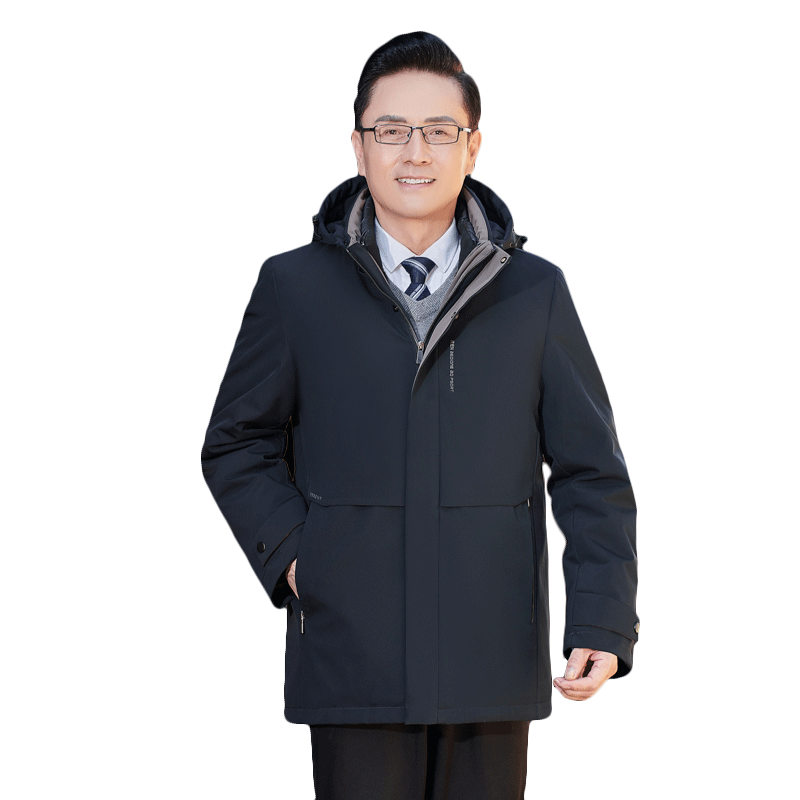 MT158*白鹅绒服中年男羽绒服冬装外套可脱卸内胆加毛送爸爸*P245,男装羽绒服,星座1516（原B303）