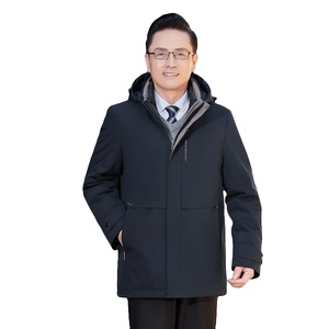 MT158*白鹅绒服中年男羽绒服冬装外套可脱卸内胆加毛送爸爸 *P245图片