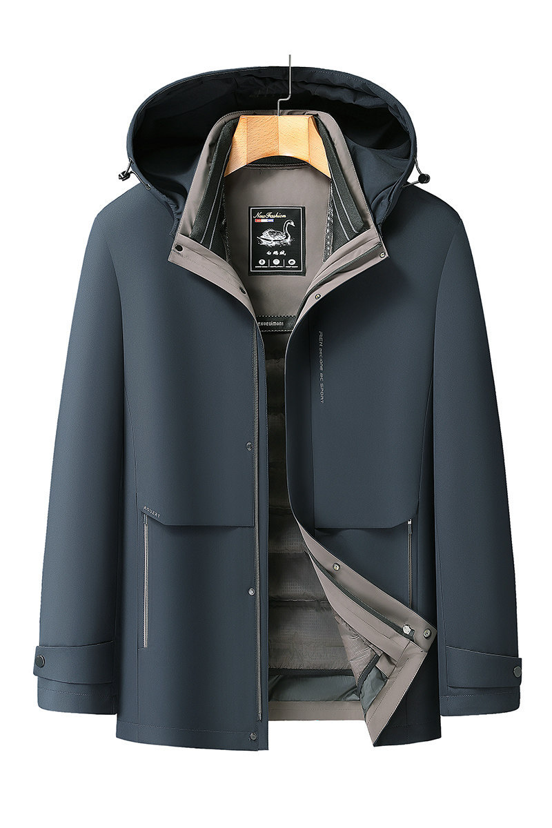 ET158*白鹅绒服中年男士羽绒服冬装外套可脱卸内胆厚送爸爸*P245,男装羽绒服,星座1516（原B303）