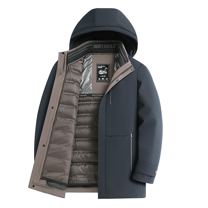 ET158*白鹅绒服中年男士羽绒服冬装外套可脱卸内胆厚送爸爸*P245,男装羽绒服,星座1516（原B303）