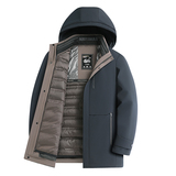 ET158*白鹅绒服中年男士羽绒服冬装外套可脱卸内胆厚送爸爸*P245，男装羽绒服，星座1516（原B303）