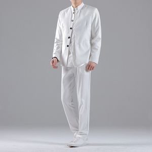 W205* 男士立领修身纯色免烫多色表演服中山装两件套西服 *P85图片