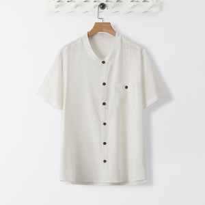 TS10* 夏季风短袖立领纯色薄款凉感衬衫居仕服 *P60图片