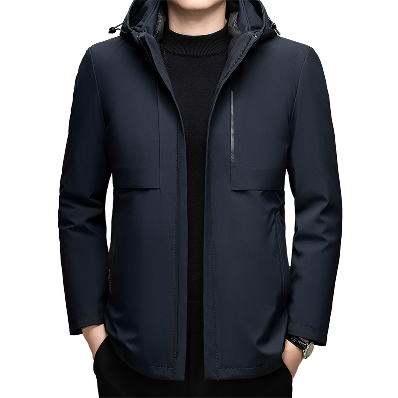 MT106*白鹅绒服中年男羽绒服冬装外套可脱卸内胆加毛送爸爸*P245,男装羽绒服,星座1516（原B303）