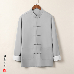 T916* 风盘扣唐装立领古风坠感 仿真丝衬衫禅服*P65图片
