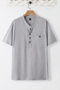 TS20* 夏季风男士短袖薄款凉感T恤禅服居仕服 *P60图片