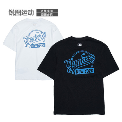 MLB新款男女同款运动休闲圆领舒适时尚潮流圆领短袖T恤 3ATSB5353